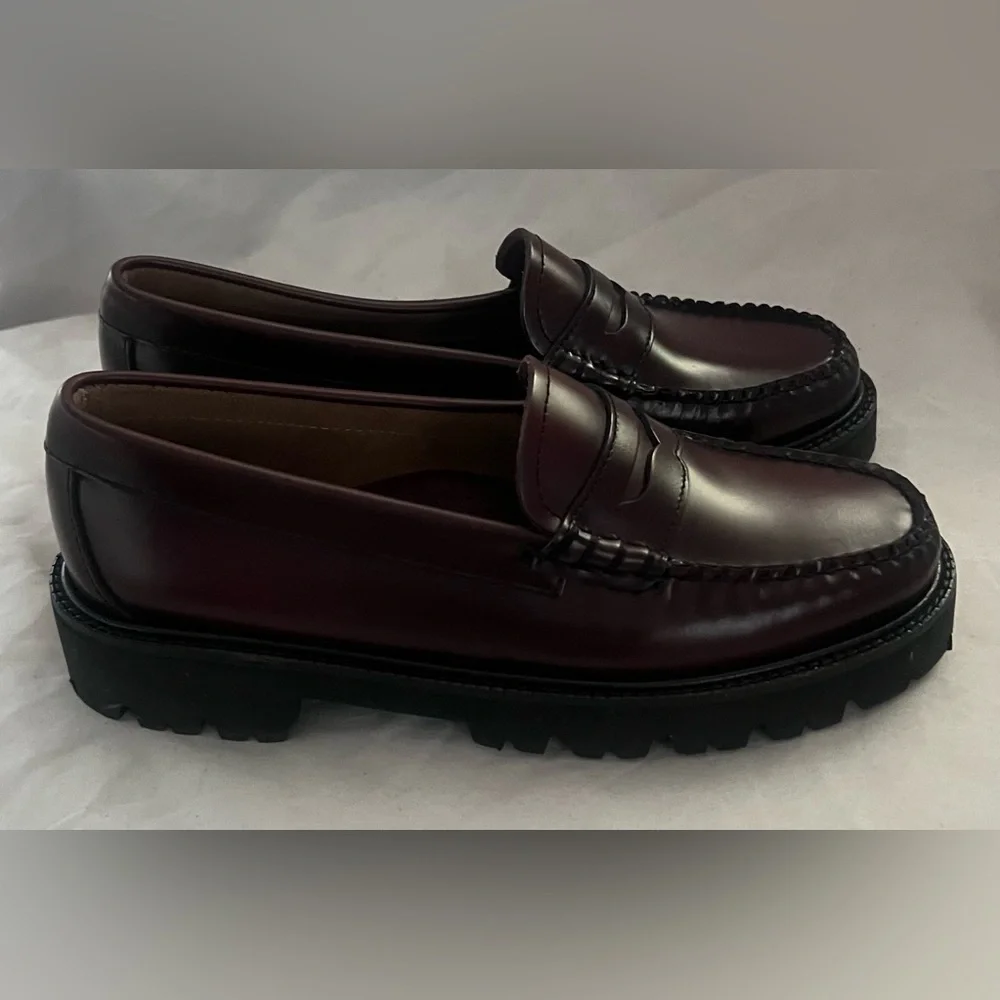 G.H. Bass WEEJUNS WOMENS WINE LEATHER Slip-On Loafers SHOES 7.5 $185 - Picture 14 of 15